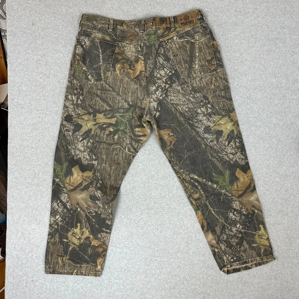 Wrangler Authentic Jeans 42x30 Mossy Oak Camo Straight Leg Double Knee 97GR1MO - Picture 7 of 12